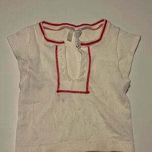 White and Red Kids Shirt